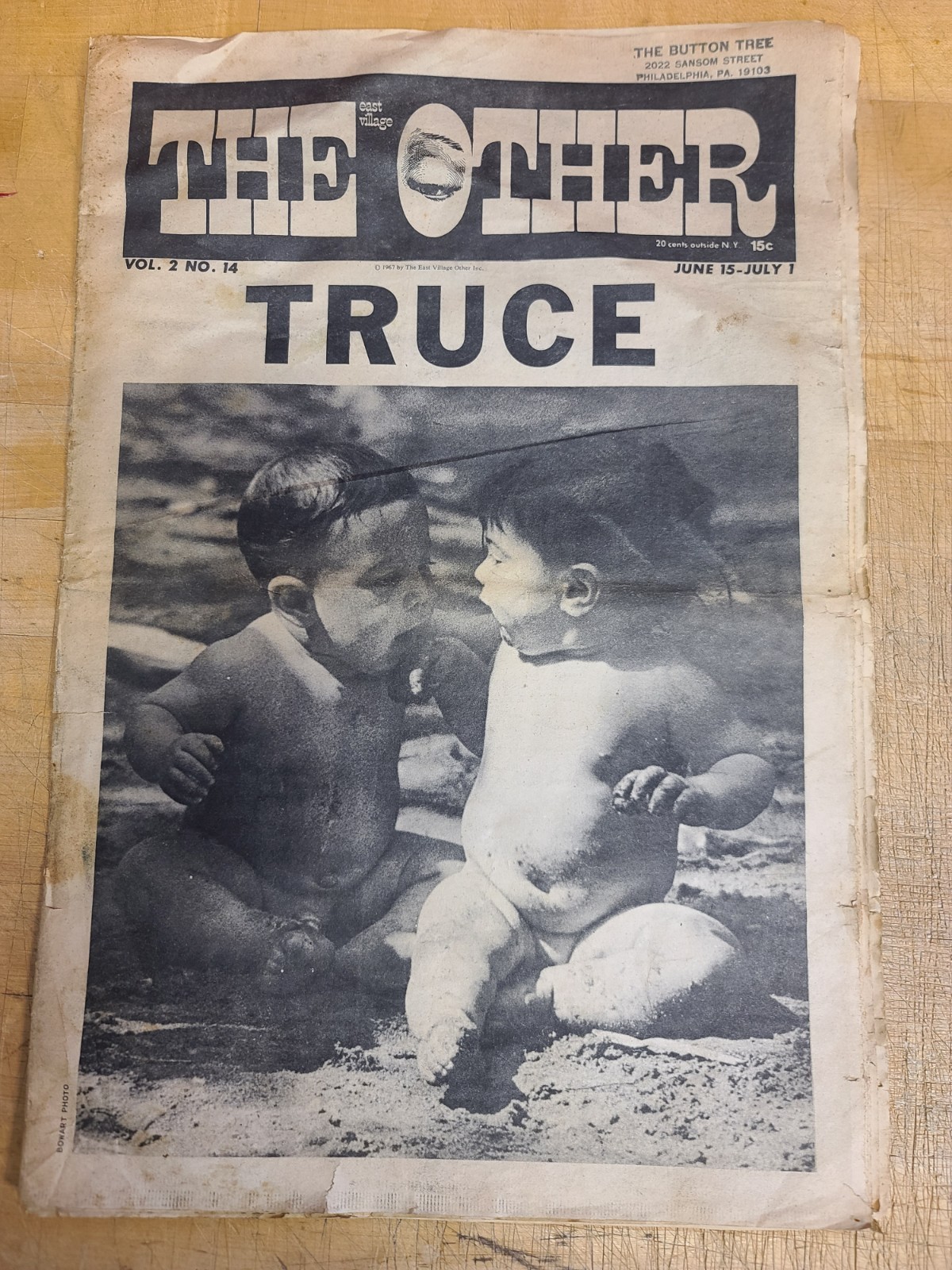 1967 The Other Underground East Village Paper V2 N14 Timothy Leary Truce REDUCED