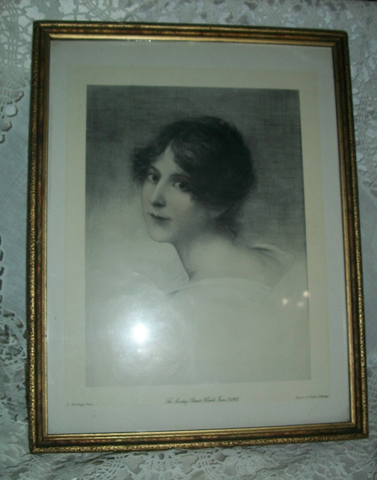 PRINT FRAMED PICTURE SUNDAY RECORD HERALD JUNE 2, 1901