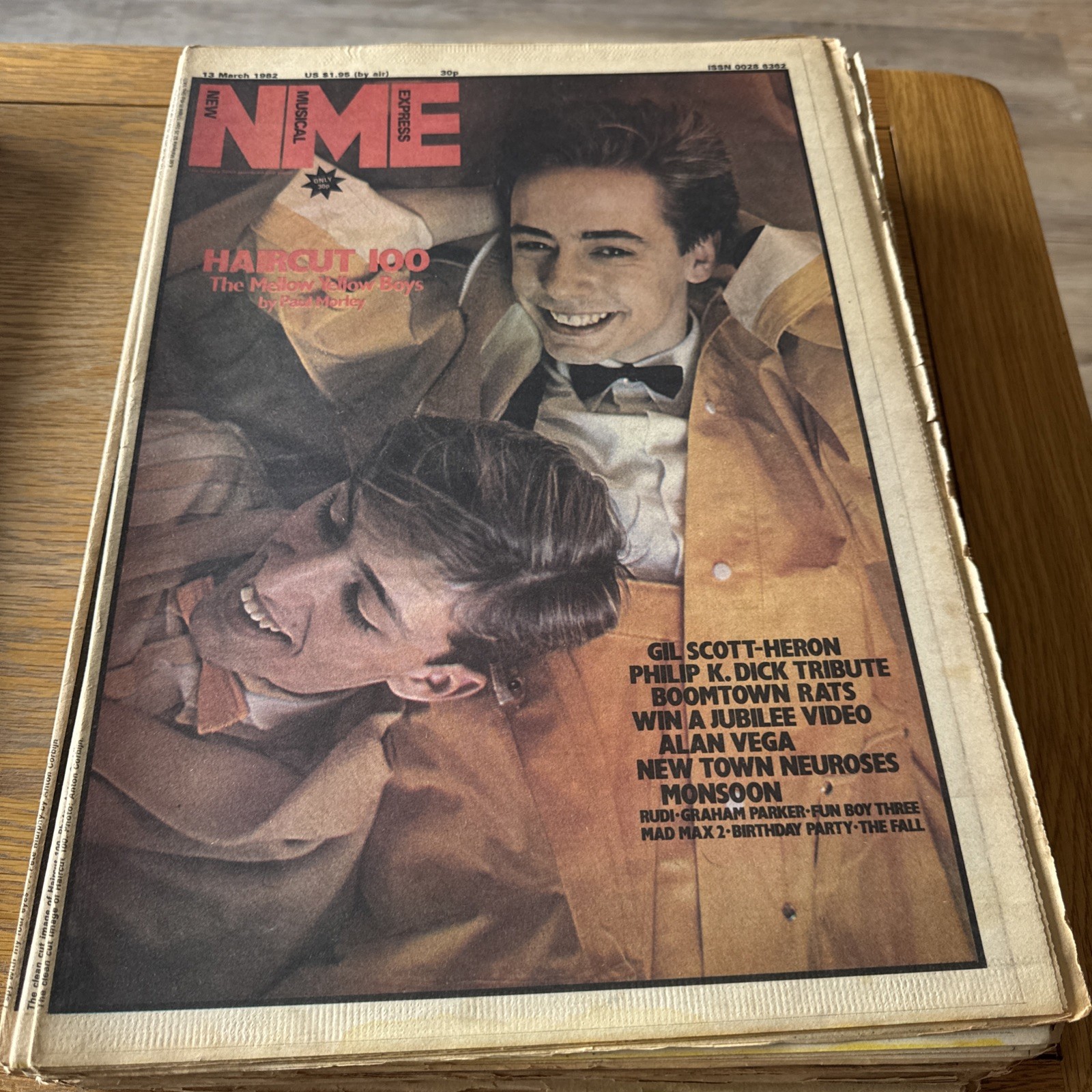 NME Newspaper – 13th March 1982 – The Mellow Yellow Boys Front Cover