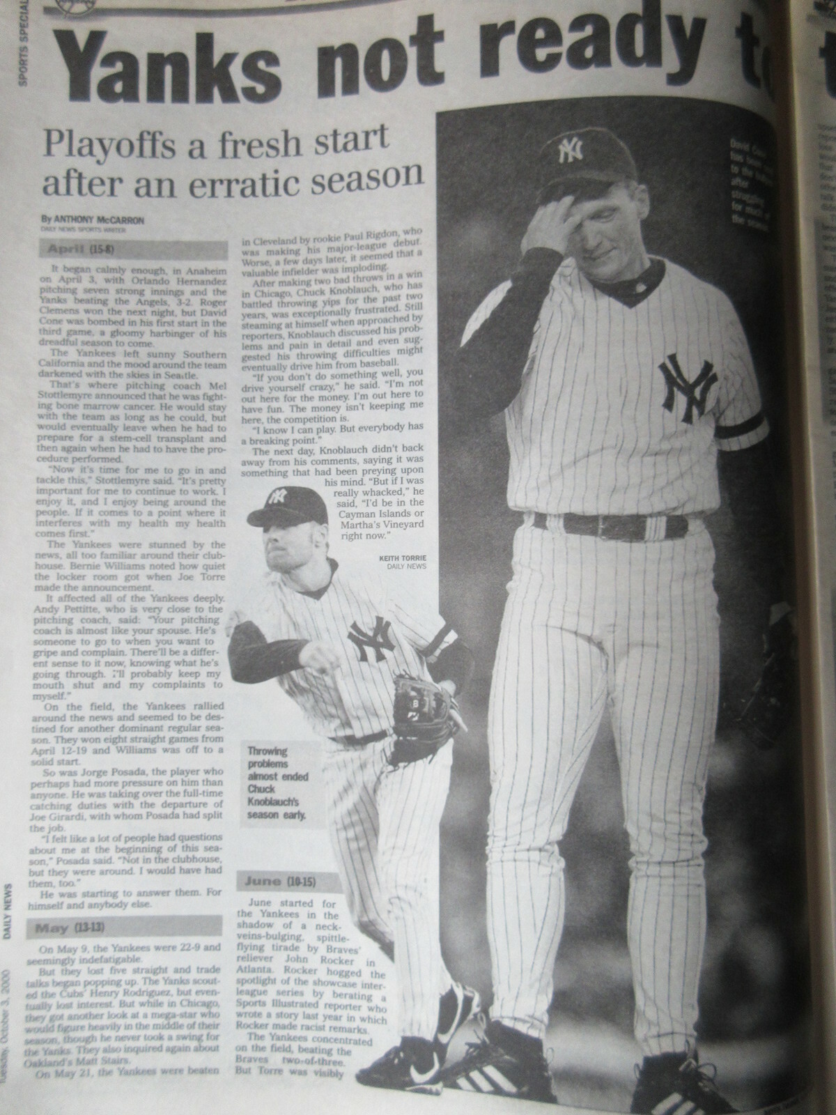 2000 Special Section DAILY NEWS NEW YORK YANKEES METS BASEBALL PLAYOFFS PREVIEW