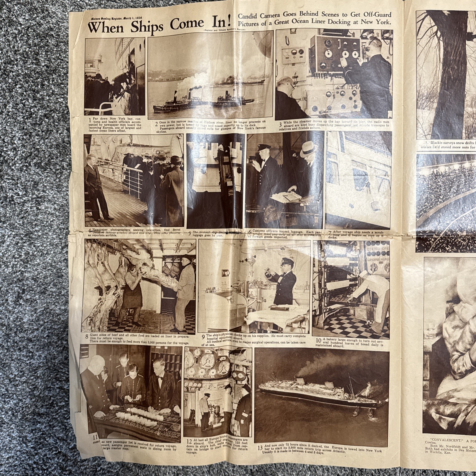 old newspapers lot 1936 Des Moines Sun. Reg. 1946 Cedar Rapids Gazette Iowa Cent