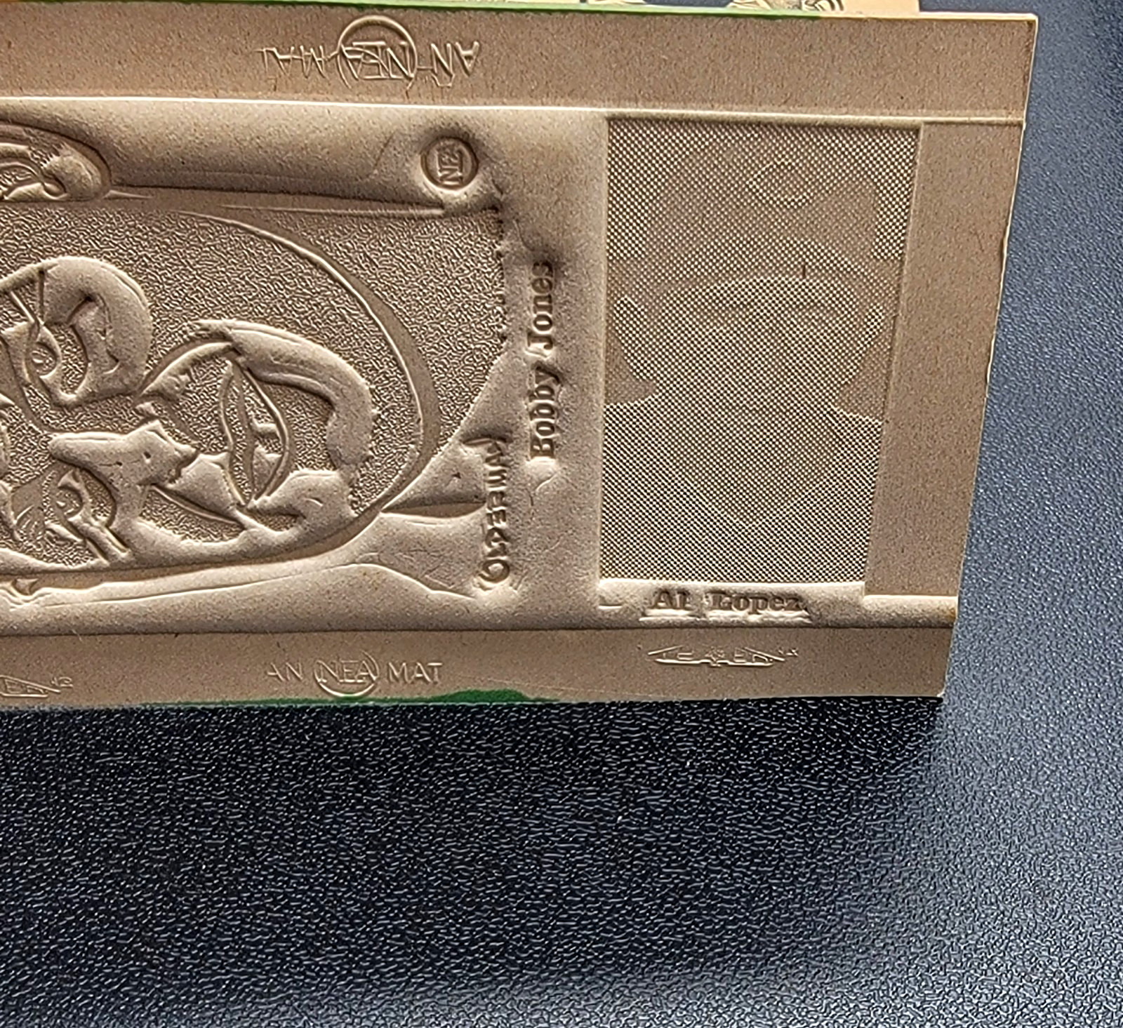 1950 HOF Golfer Bobby Jones MLB Al Lopez Newspaper Flong Mold Printing Plate