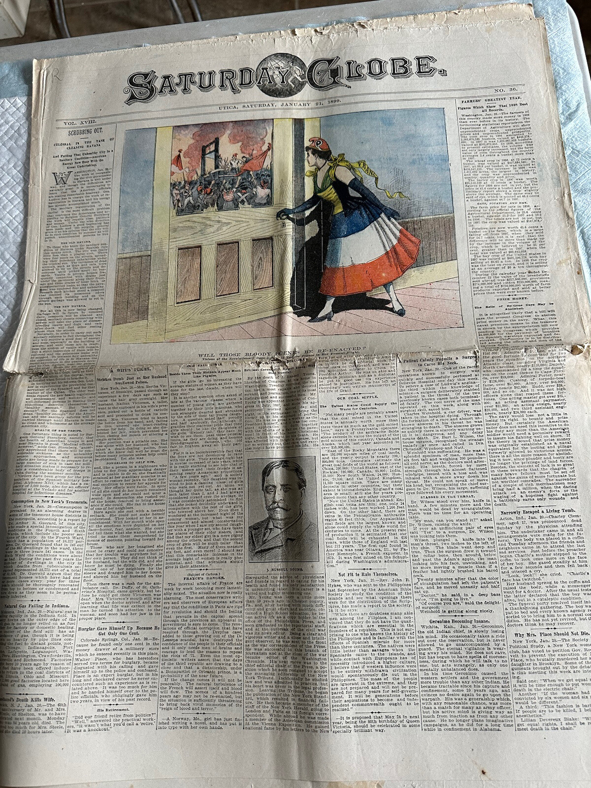 The Utica Saturday Globe January 21 1899 with Owl Novelty Vending Machines Ad