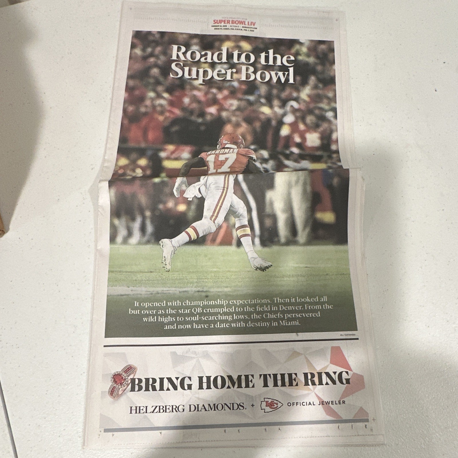Kansas City Star Chiefs 2020 Road To The Super Bowl Newspaper