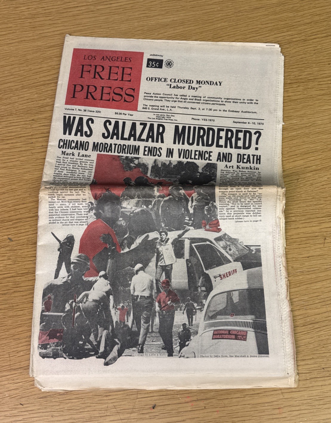 Los Angeles Free Press Lot Of 6 1970-71 VINTAGE COUNTERCULTURE NEWSPAPER ZINE