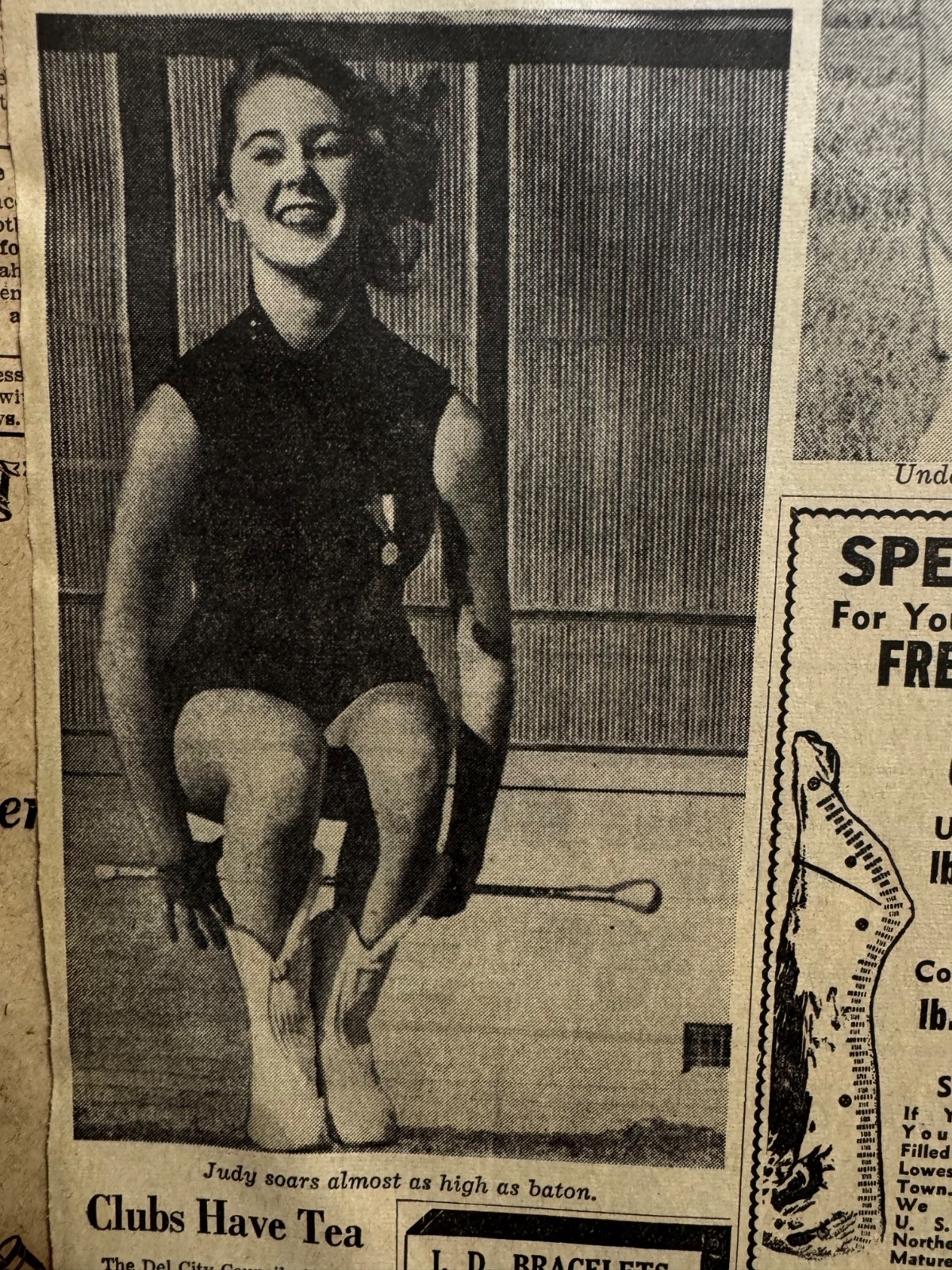 1955 MIDWEST CITY HIGHSCHOOL, OK., OKLA. CITY NEWSPAPER PAGE. FREE SHIPPING