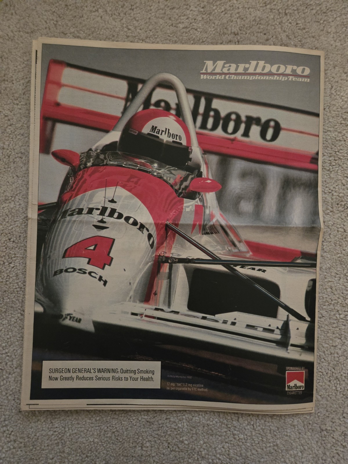 Vintage 1992 Parade Magazine Special Pull-Out Edition 76th Indianapolis 500 Race