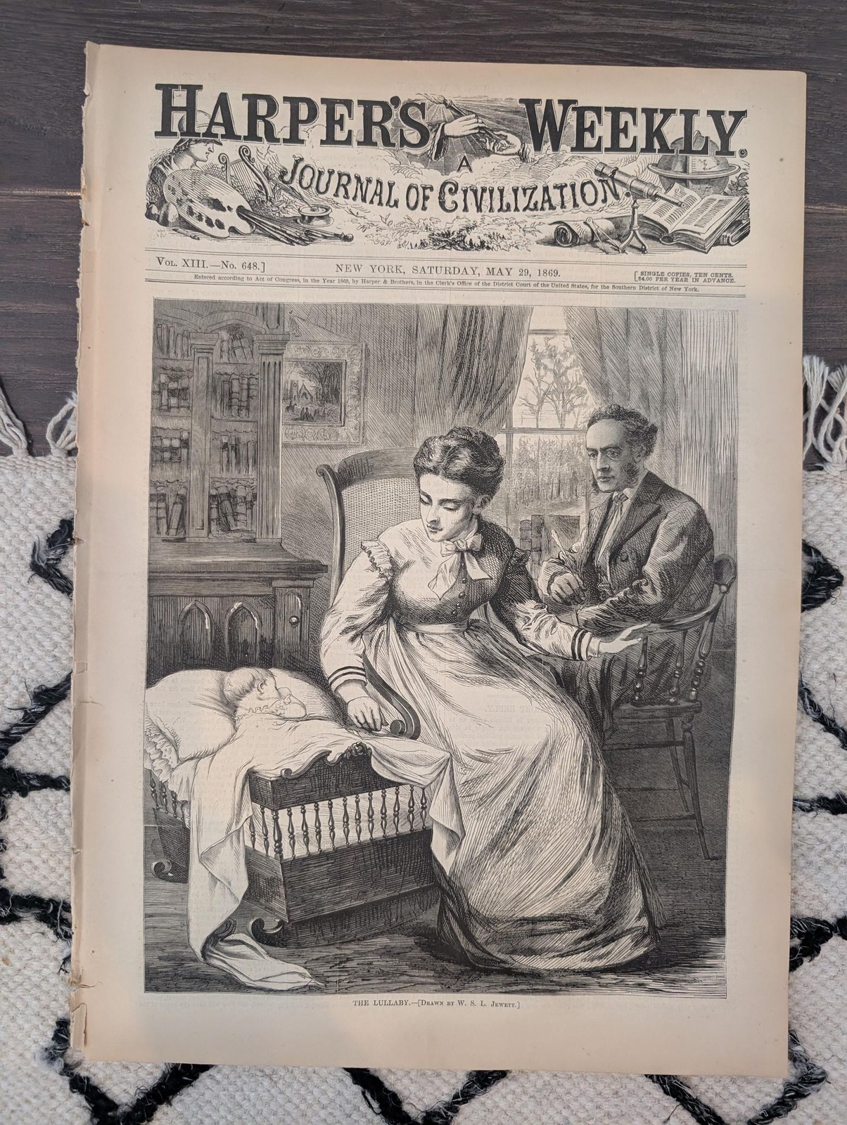 May 29 1869 Harpers Weekly, Transcontinental Railroad Completion Centerfold