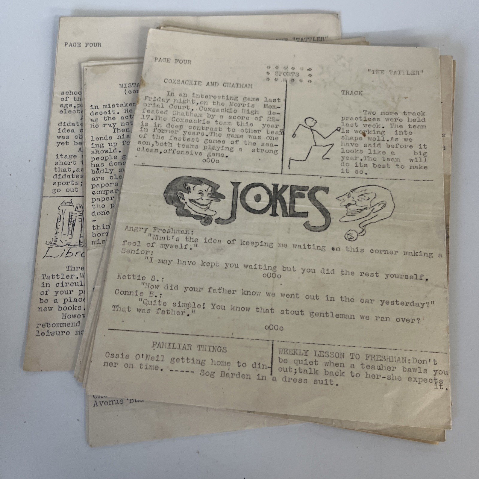 Lot 30+ High School Newspapers The Tattler 1930-1934 Chatham NY Columbia County