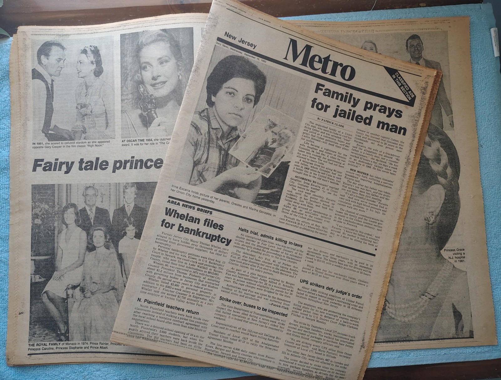 New York Daily News 15 September 1982 Princess Grace of Monaco Death Yankees ++