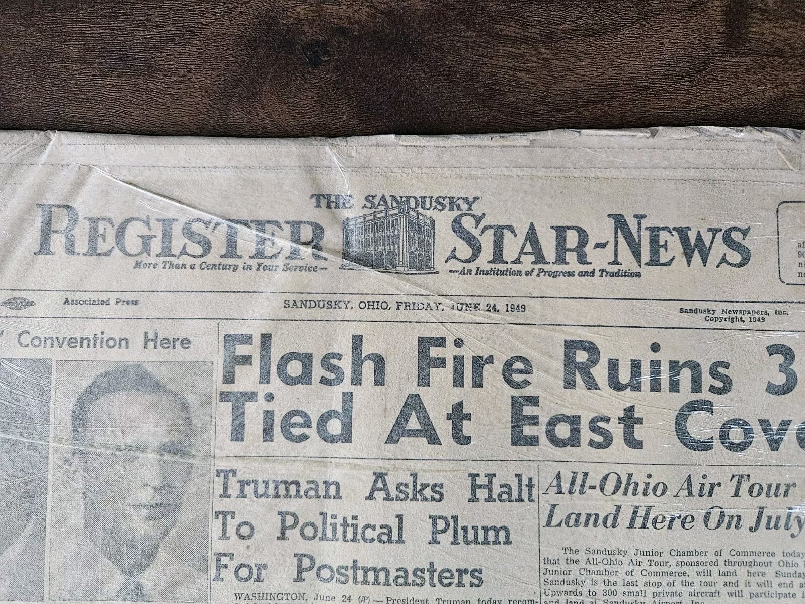 Antique 1940s Star News LAST EDITION Sandusky Register Ohio Newspaper