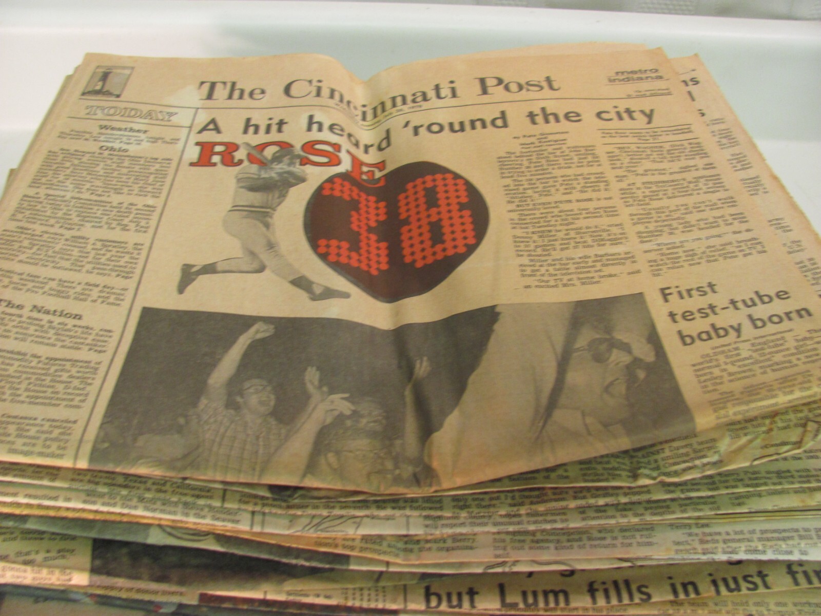 Pete Rose Newspaper Lot 1980s-1990s – Cincinnati Reds, Cincinnati Enquirer