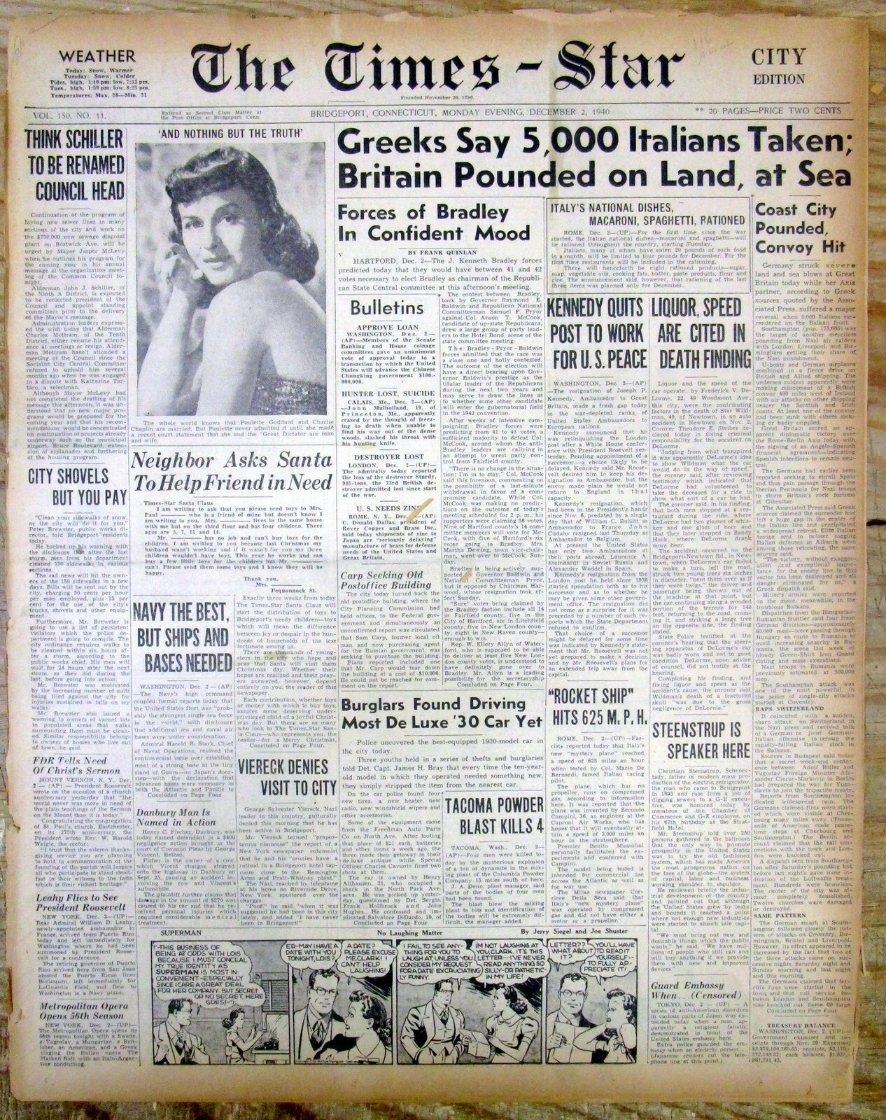 1940 newspaper ITALY produces the world’s FIRST JET PLANE – Caproni Campini N.1