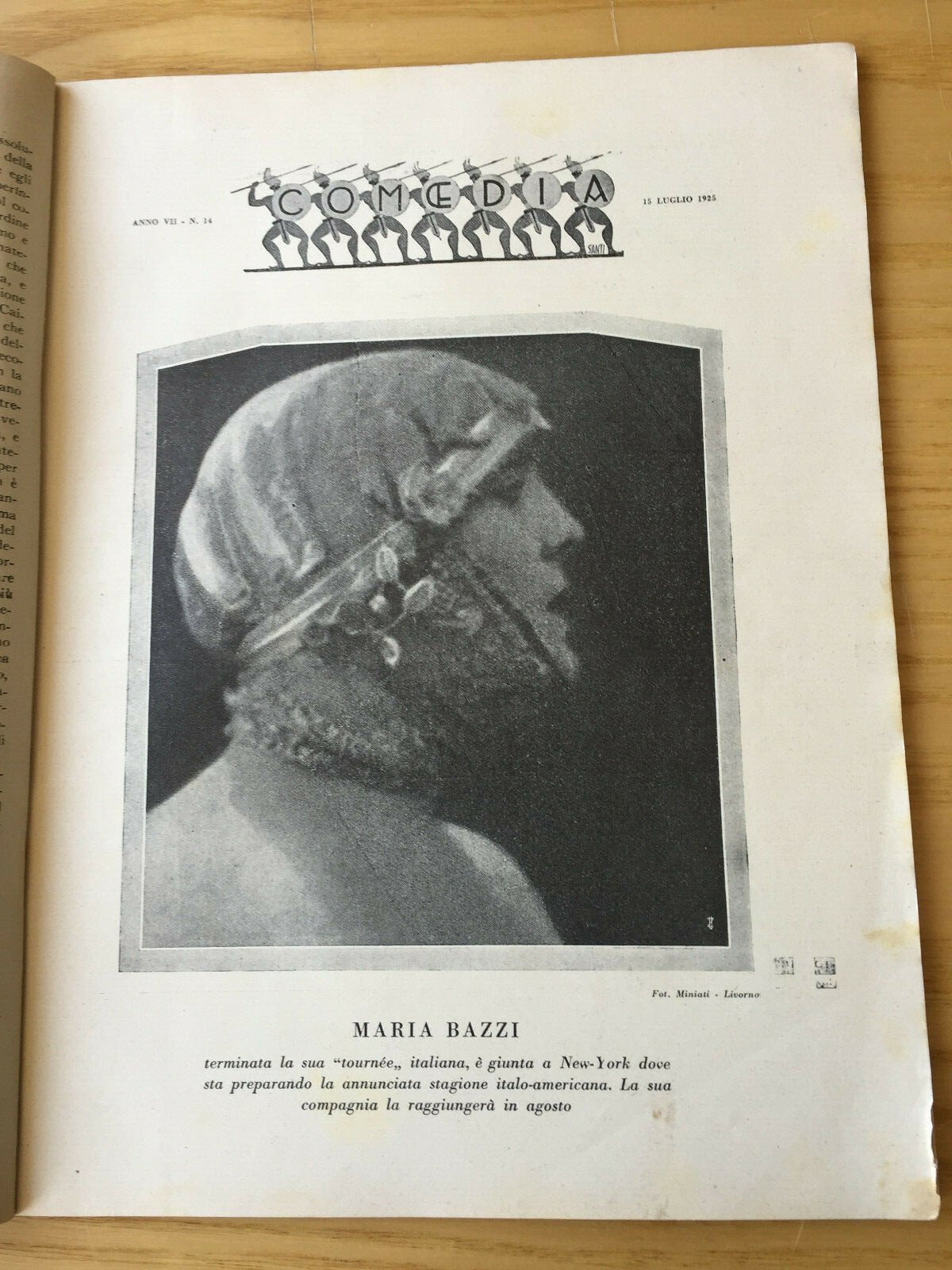 MONDADORI COMEDIA PERIODICO COMEDIA E VITA THEATRALE N° 14 1925 PULCINELLA 2/19