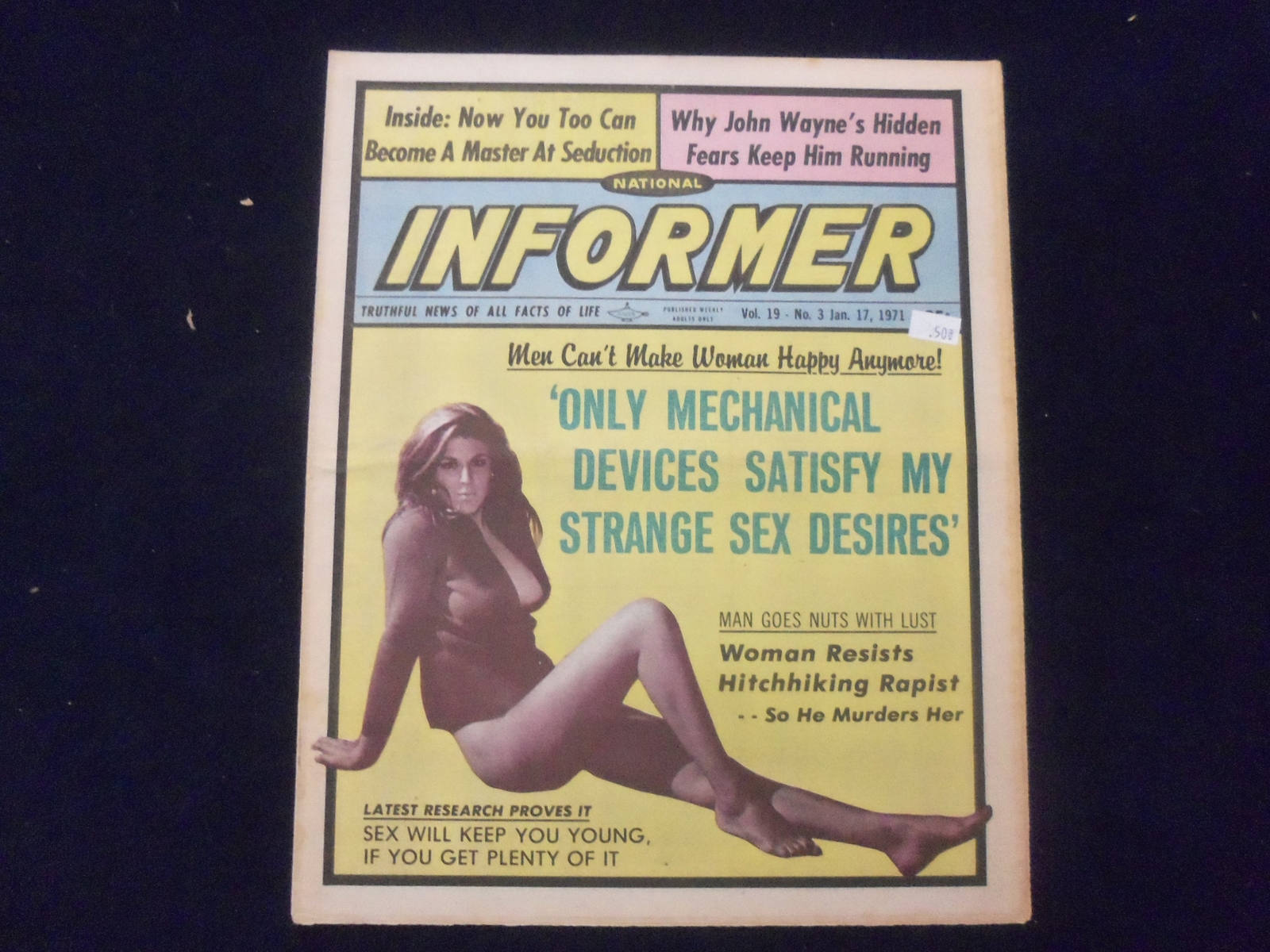 1971 JAN 17 NATIONAL INFORMER NEWSPAPER – MEN CAN’T MAKE WOMAN HAPPY – NP 7307