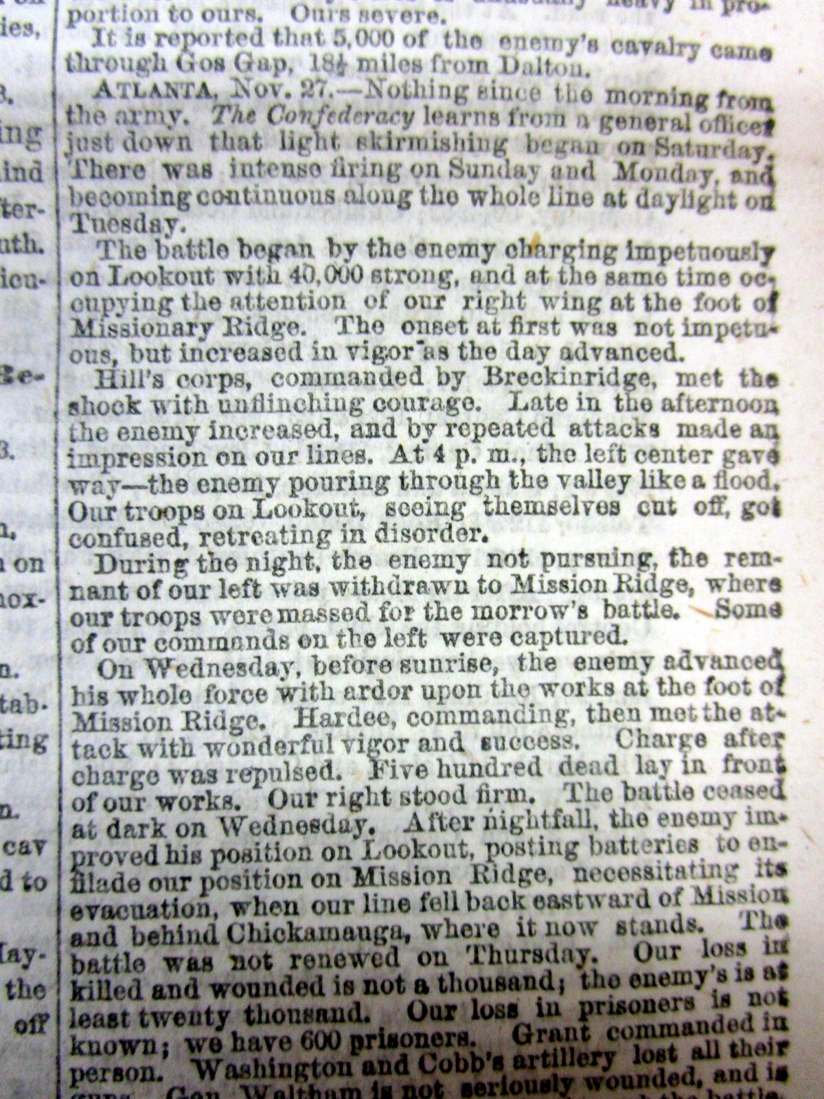 2 1863 Civil War newspapers CHATTANOOGA CAMPAIGN w UNION VICTORY in Tennessee