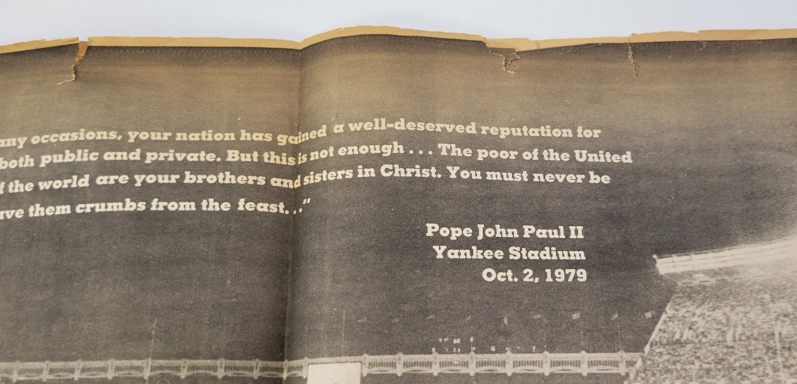 *L32) Today Newspaper October 4, 1979 Pope John Paul II Visits New York