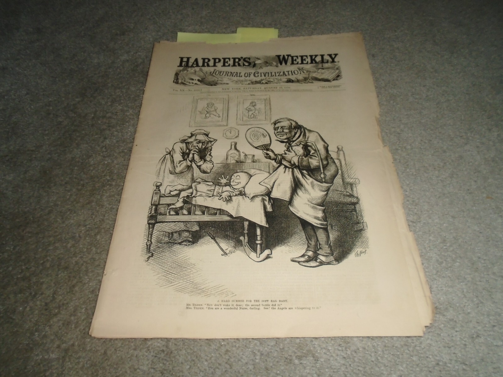 Harper’s Weekly Aug. 26, 1876 Centennial , Thomas Nast