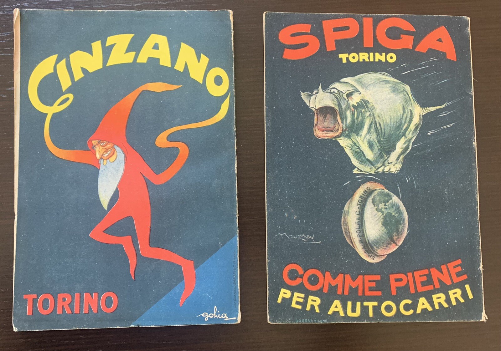 n. 2 RIVISTA TOURING CLUB ITALIANO – 12/1919 + 01/1920 spettacolari pubblicità
