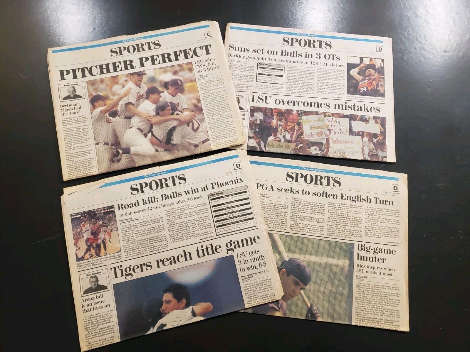 LSU Tigers 1993 Baseball College World Series CWS The Advocate Newspapers