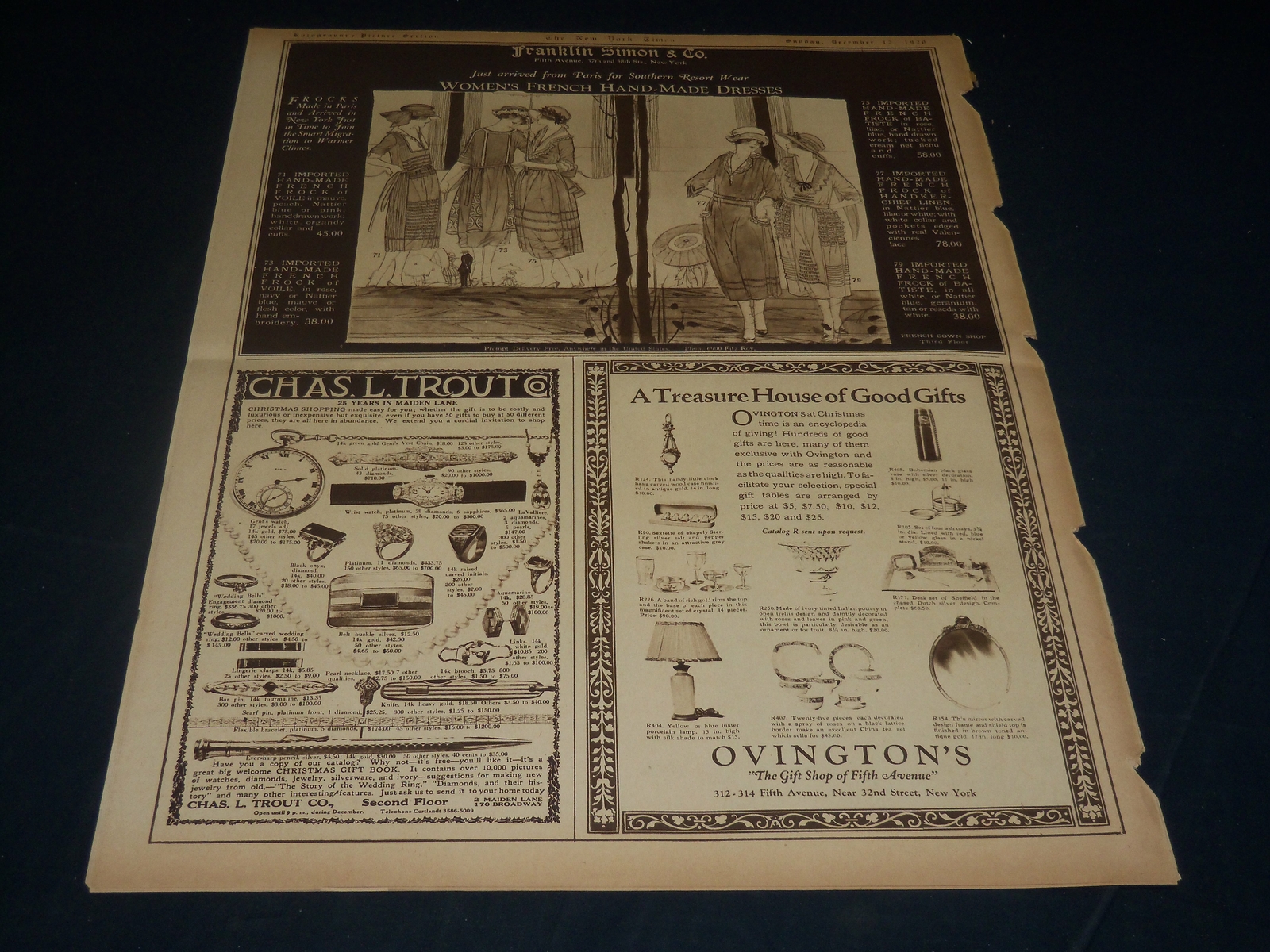 1920 DECEMBER 12 NEW YORK TIMES PICTURE SECTION NO. 4 & 5 – JIM THORPE – NT 8793