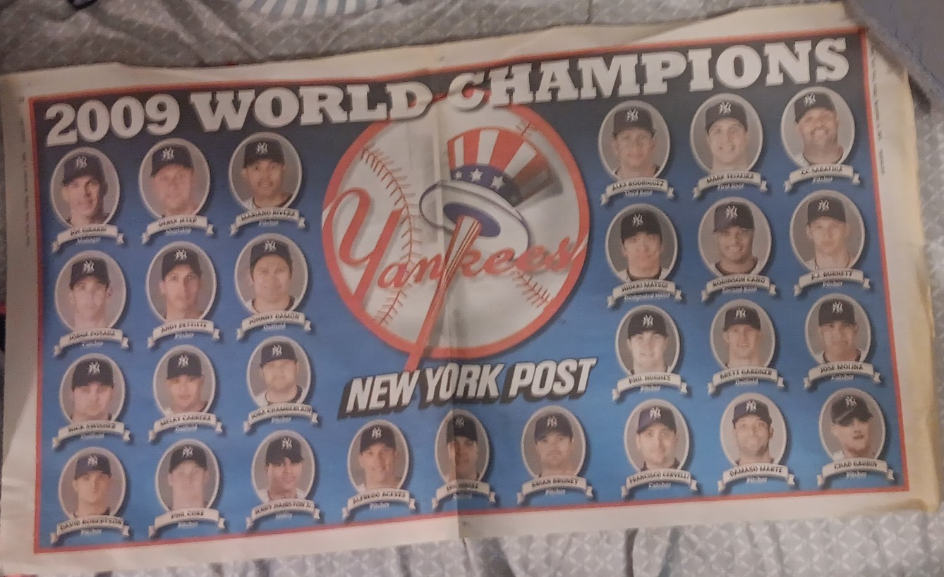New York Post November 6, 2009 Yankees 2009 World Series Champions Newspaper