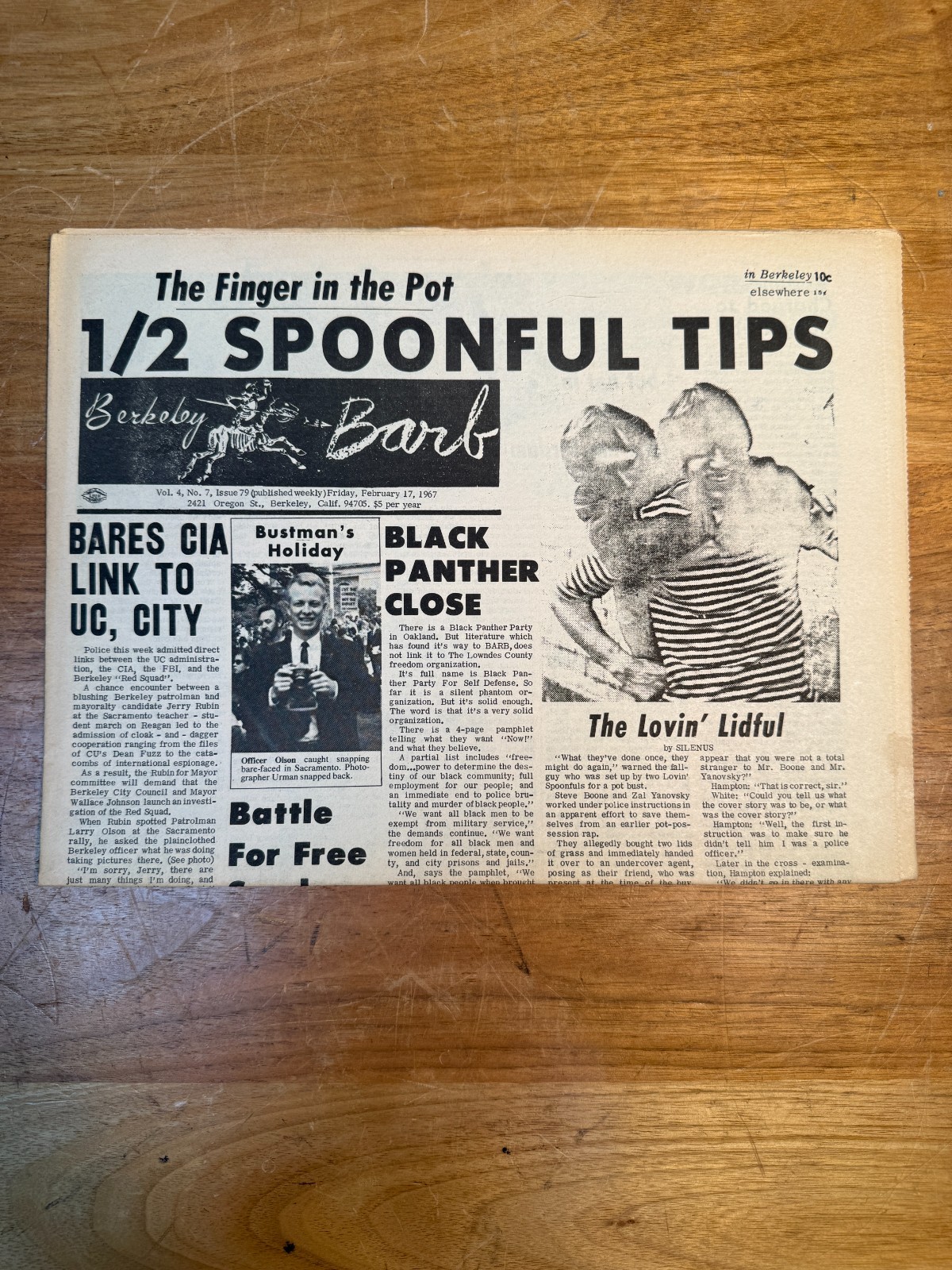 Berkeley Barb Feb 17 1967 Vol 4 No 7 Issue 79 Black Panther Newspaper