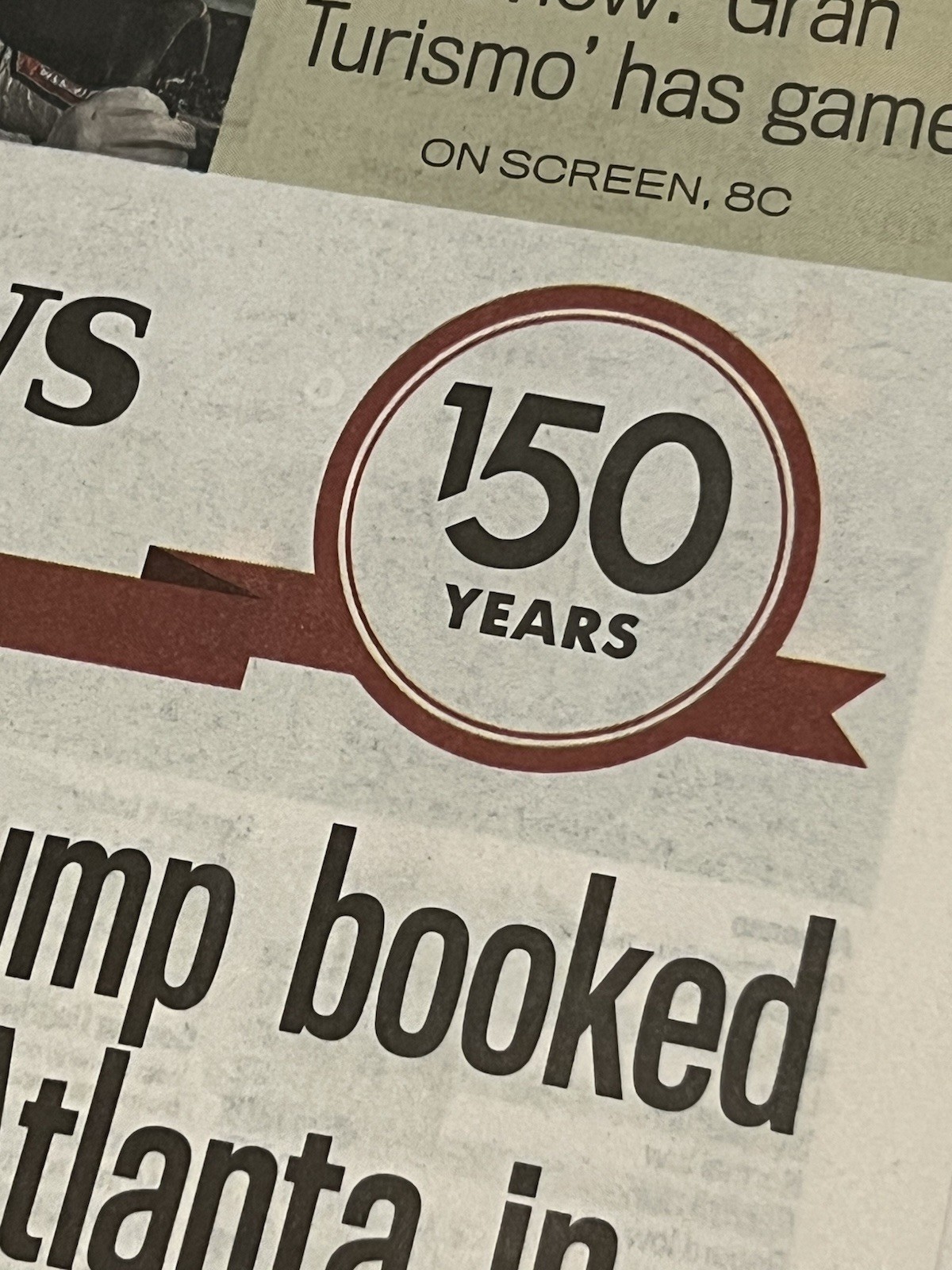 TDN Donald Trump Newspaper Fulton Mugshot 8/25/2023 The Detroit New 150 Years