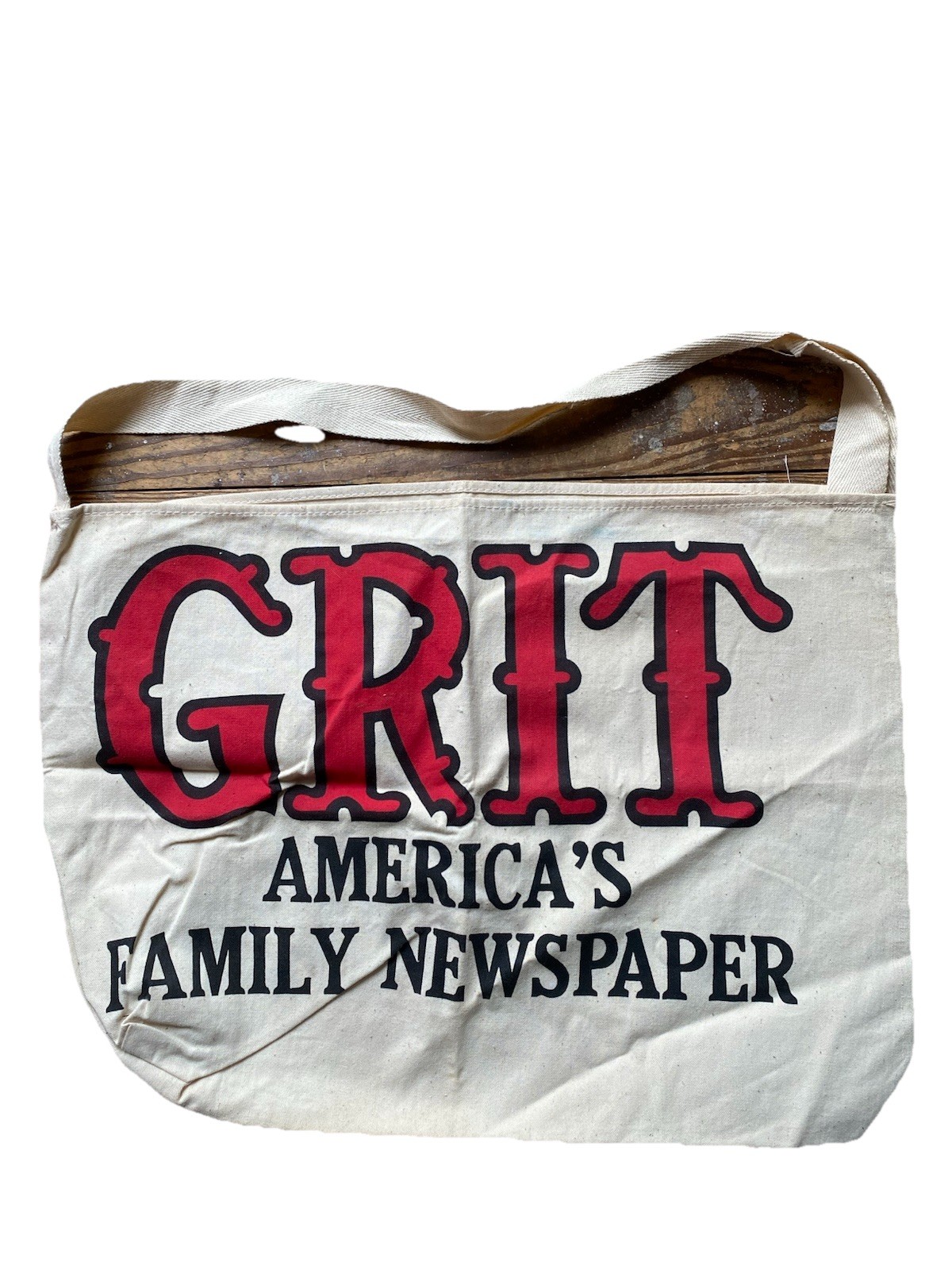 NOS Vintage Grit America’s Greatest Family Newspaper Canvas Delivery Bag 40s 50s