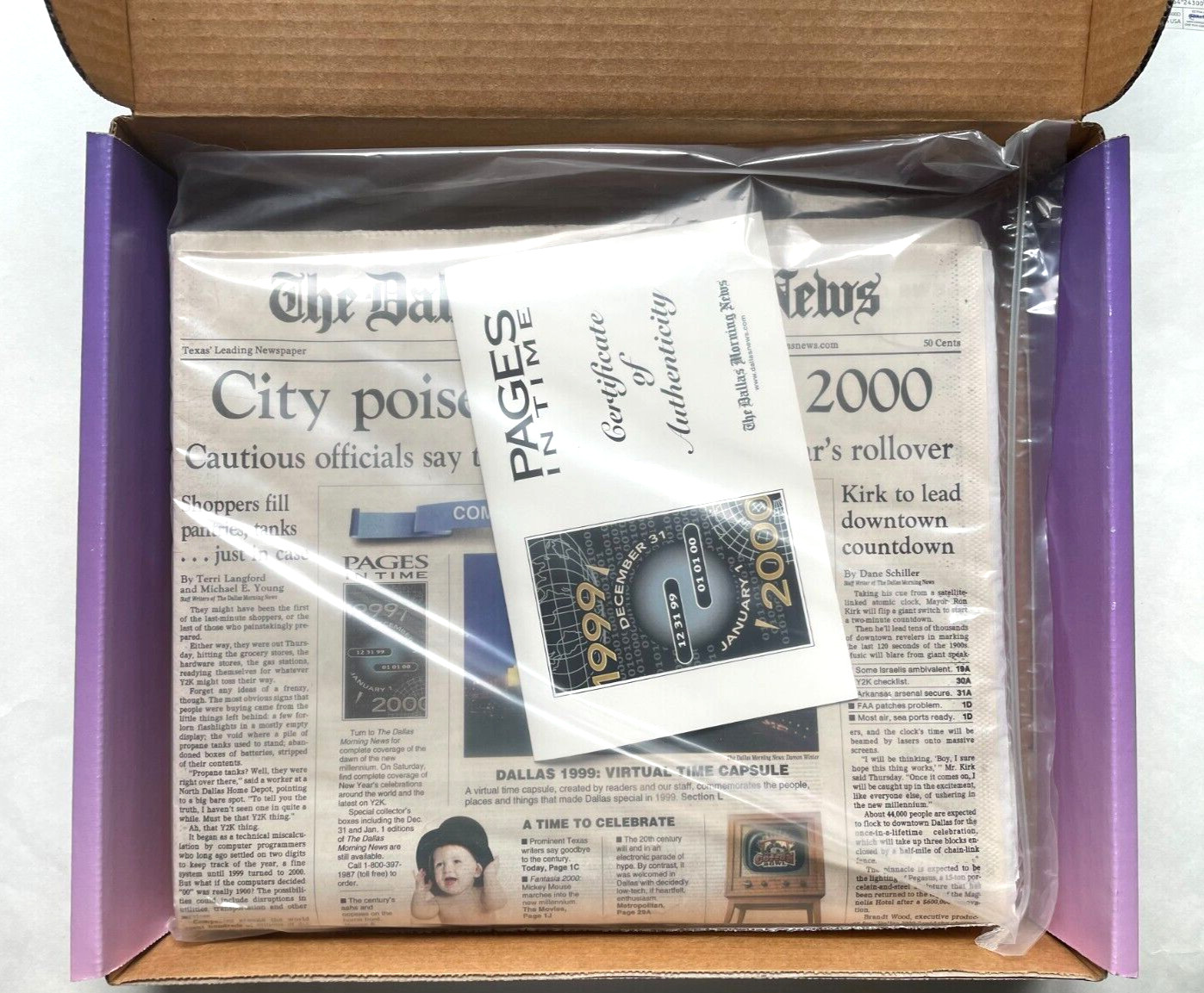 The Dallas Morning News PAGES IN TIME- Y2K Millennium Commemorative Edition