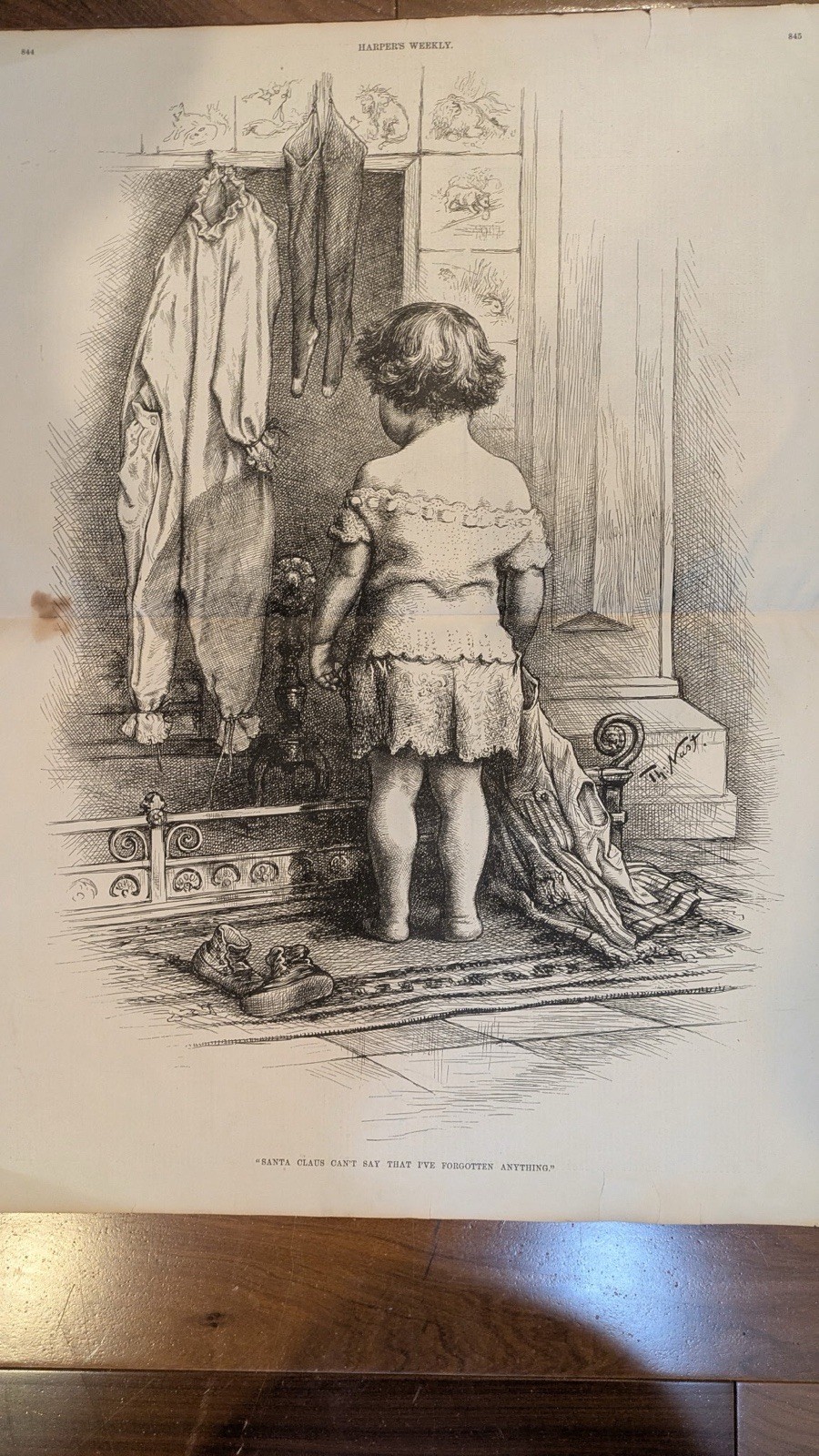Harper‘s Weekly 1886, Christmas Issue “Santa Can’t Say I’ve Forgotten Anything”￼