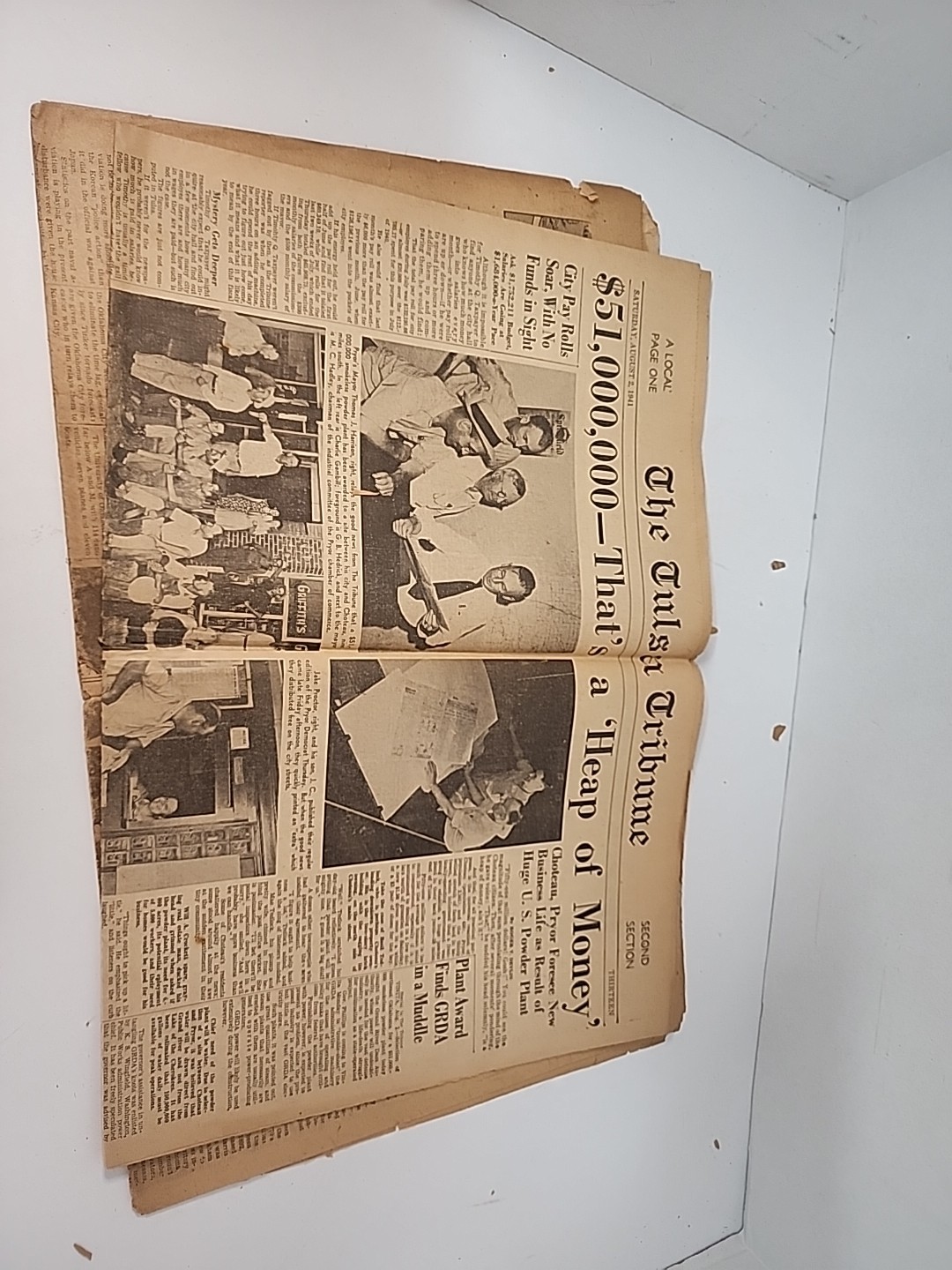 Lot Of Newspapers 1918, 1935 Will Rogers Plane Crash 1967 60 Years As A State OK