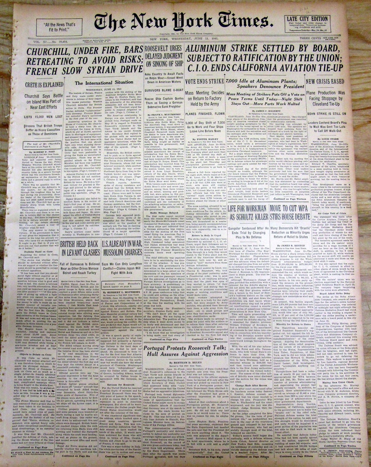1941 newspaper DUTCH SHULTZ ASSASSIN SENTENCED 2 LIFE n PRISON Prohibition Gang