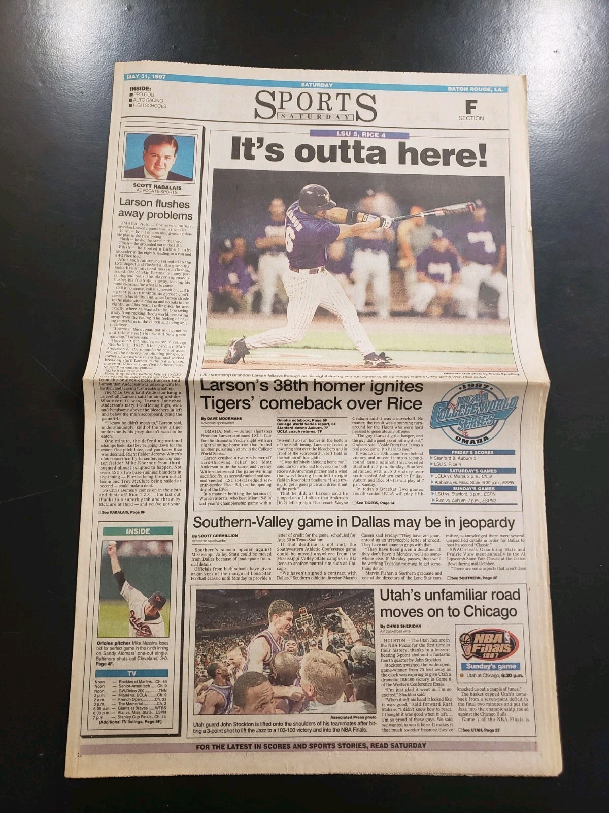 LSU Tigers 1997 Baseball College World Series CWS The Advocate Newspapers