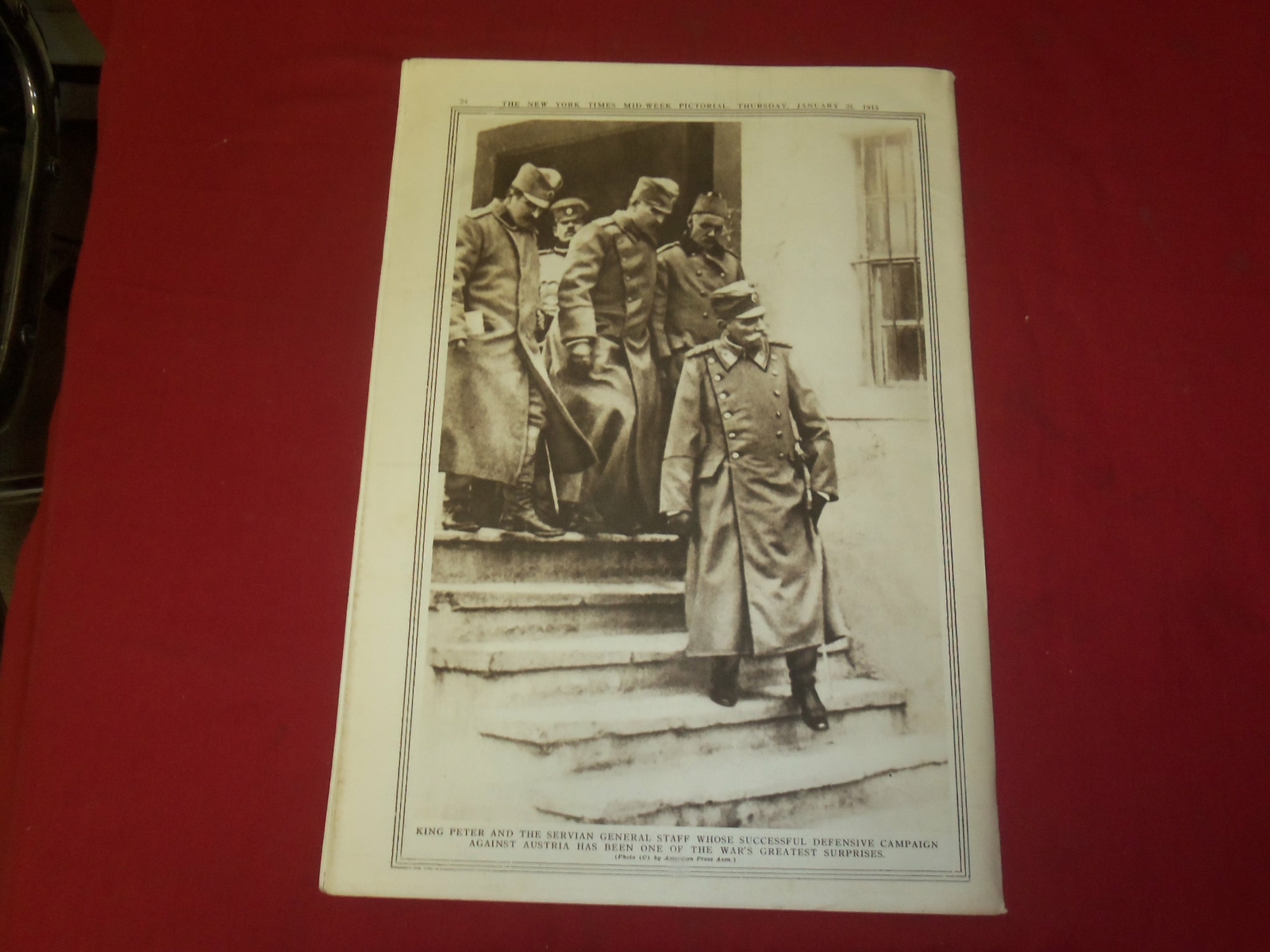 1915 JANUARY 21 NY TIMES PICTORIAL WAR EXTRA SECTION – GENERAL JOFFRE – NP 3944