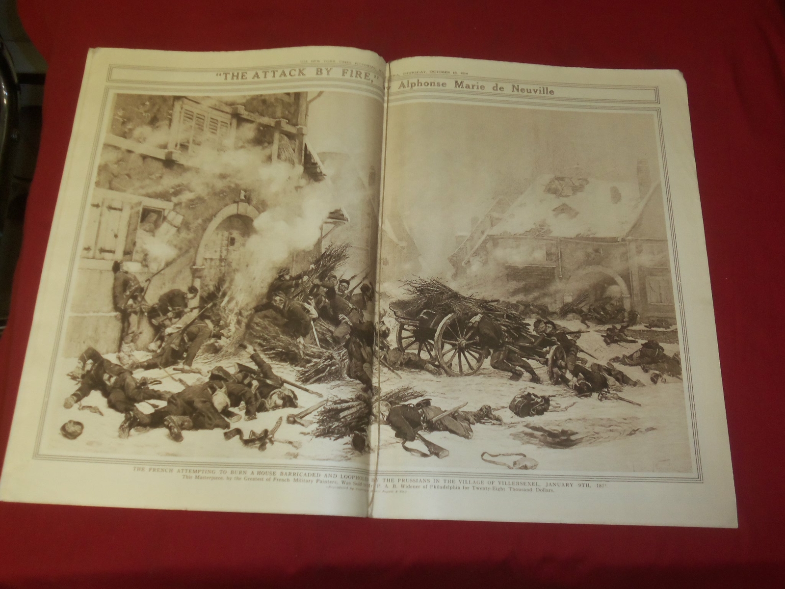1914 OCTOBER 15 NY TIMES PICTORIAL WAR EXTRA SECTION – BELGIAN CAVALRY – NP 3933