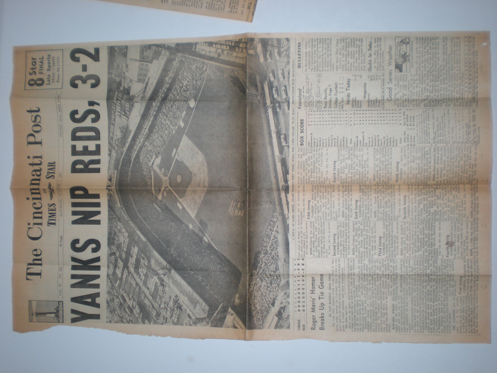 1961 World Series Game 4 Ticket Stubs Program Cincinnati Reds NY Yankees Lot Set