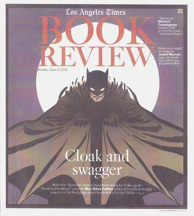 2005 L.A.TIMES BOOK REVIEW with Max Allan Collins review of BATMAN CHRONICLES