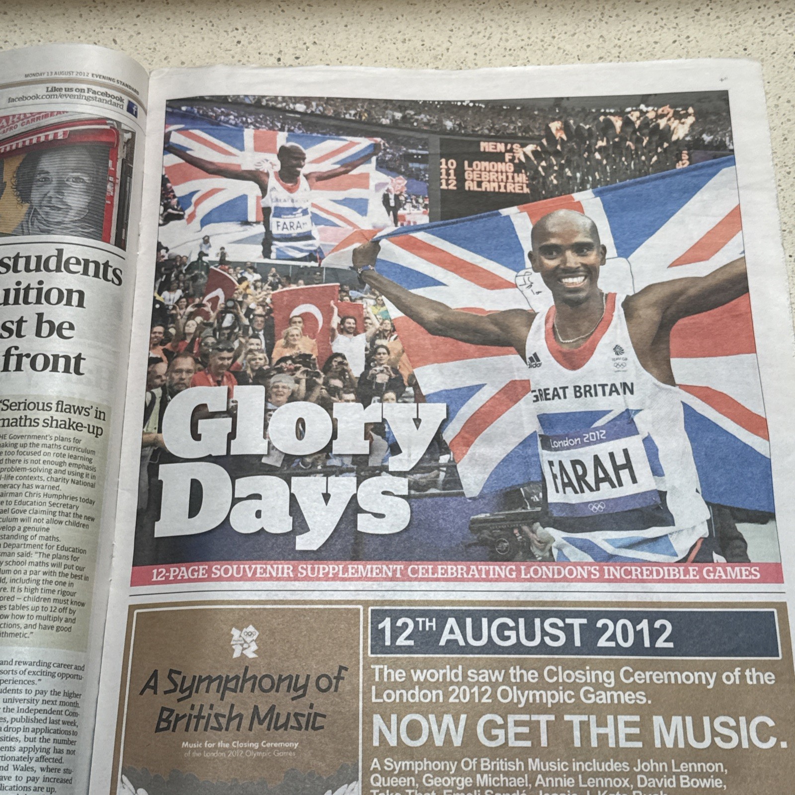 London Evening Standard 2012 Olympic Souvenir Pullout Guide