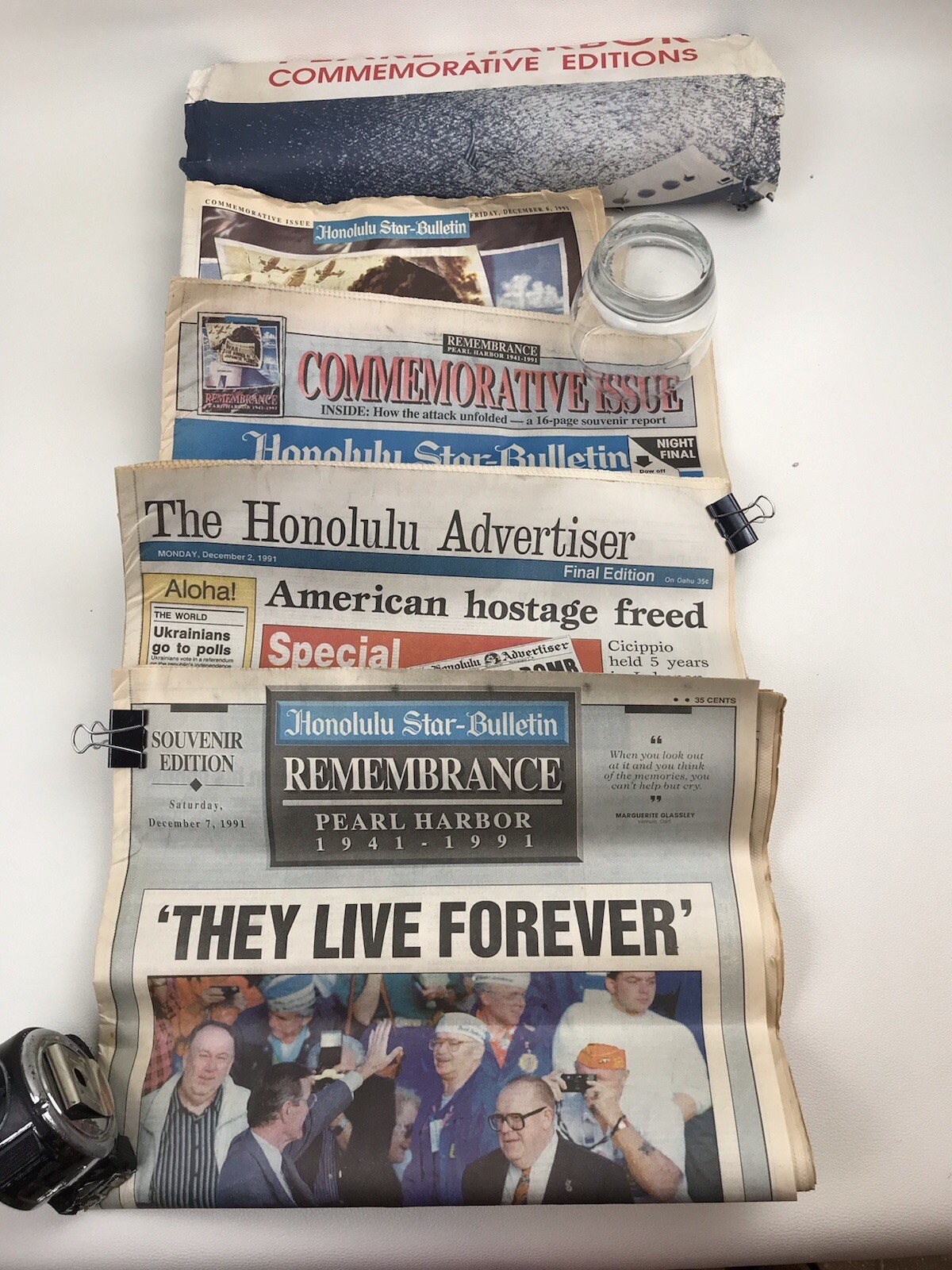 Pearl Harbor Commemorative Edition Newspaper (1991 Memorial) 50th Years Lot