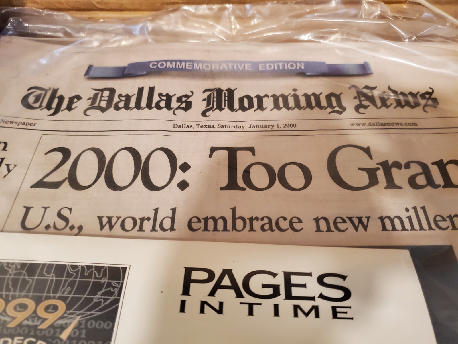 Pages In Time The Dallas Morning News Y2K Millennium Commemorative Edition