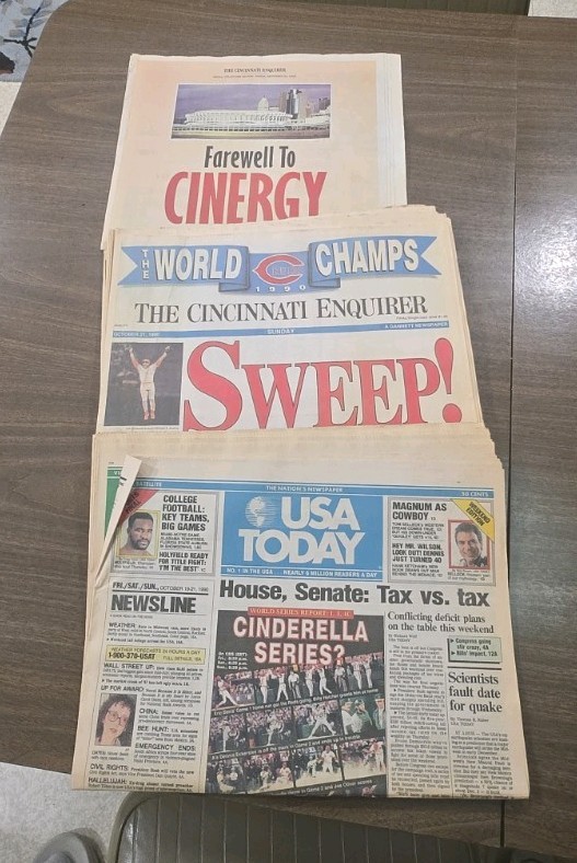 Cincinnati Reds Vintage Newspapers