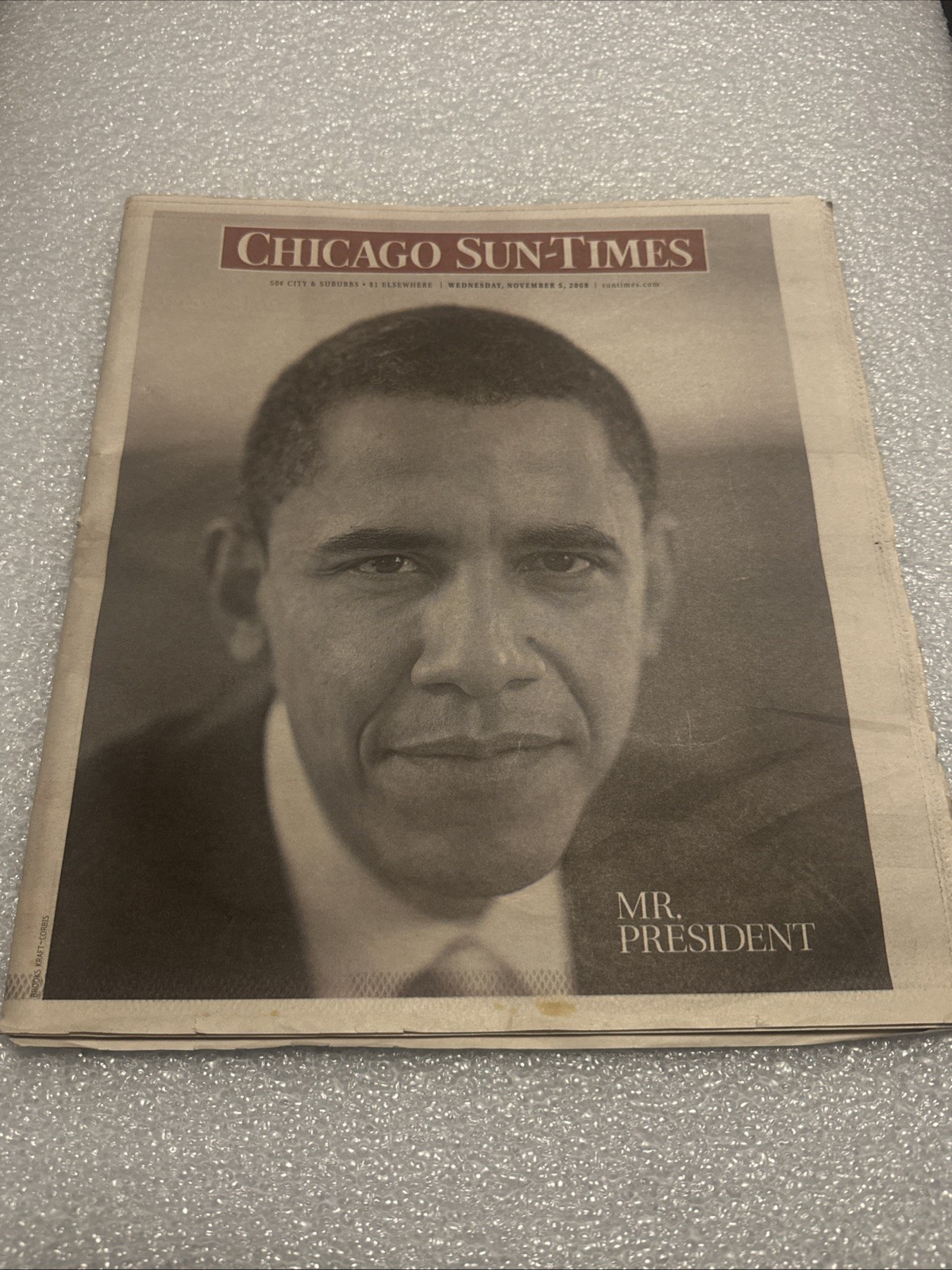 Chicago Sun-Times November 5 2008 President Obama Wins White House CB