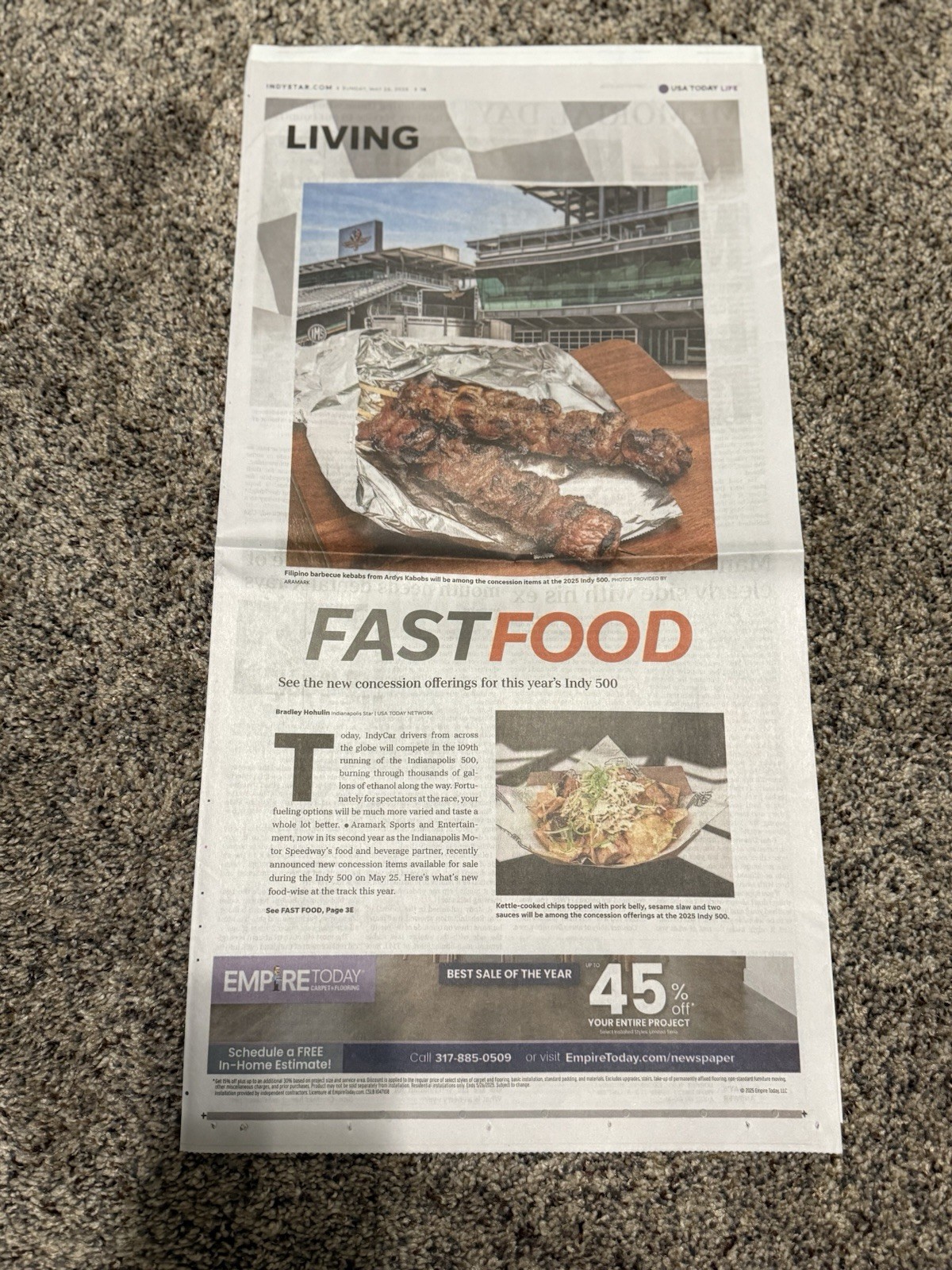 The Indianapolis Star May 25, 2025 Newspaper- Indy 500 2025 Race Preview NEW