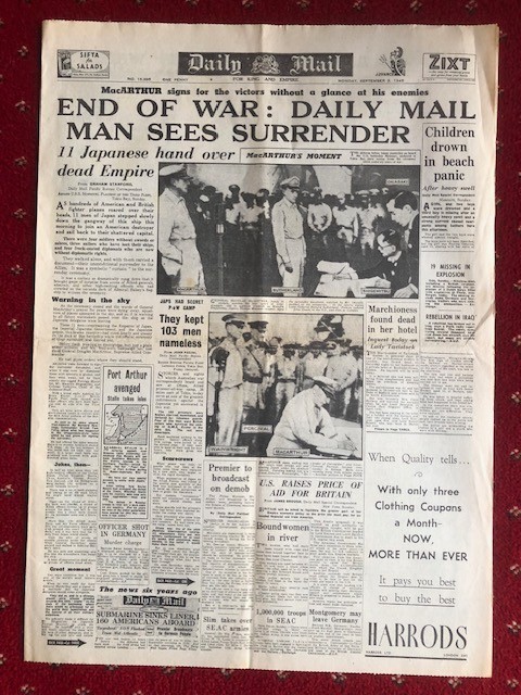 Japan Surrenders Newspaper