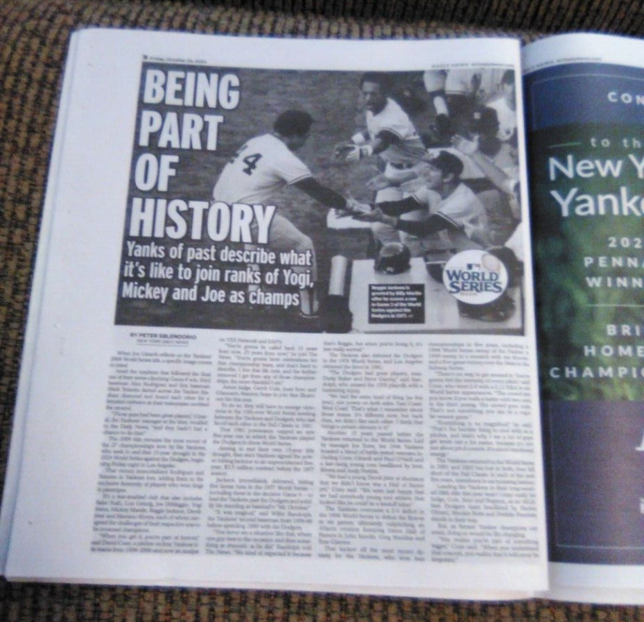 NEW YORK DAILY NEWS-10/25/24-WNBA-NY LIBERTY CHAMPS+MLB-NY YANKEES-JUDGE POSTER