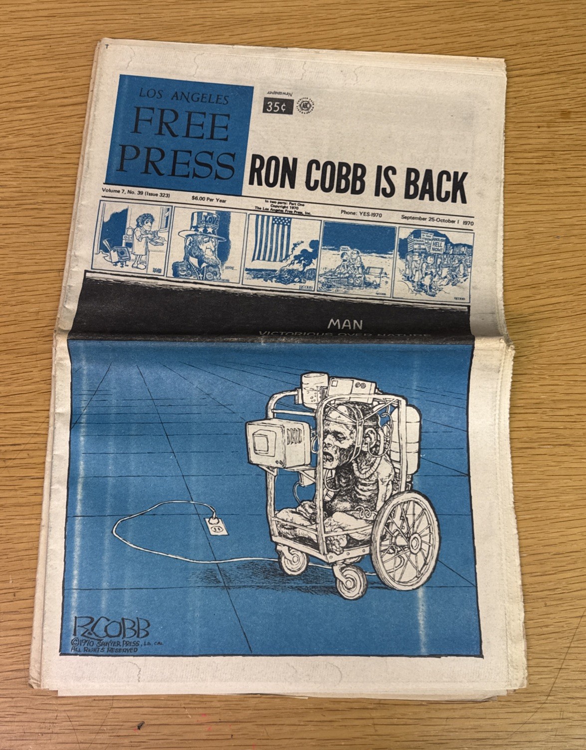 Los Angeles Free Press Lot Of 6 1970-71 VINTAGE COUNTERCULTURE NEWSPAPER ZINE