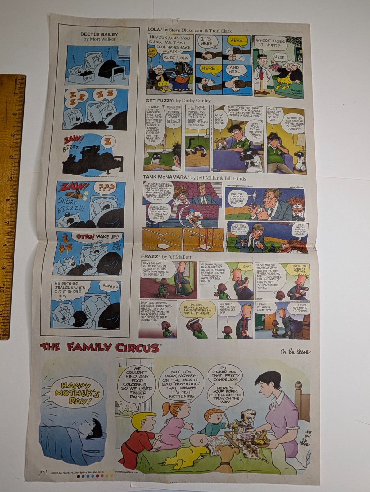 May 11 2003 Waterloo Cedar Falls IA Sunday Comics Peanuts Garfield Mother’s Day
