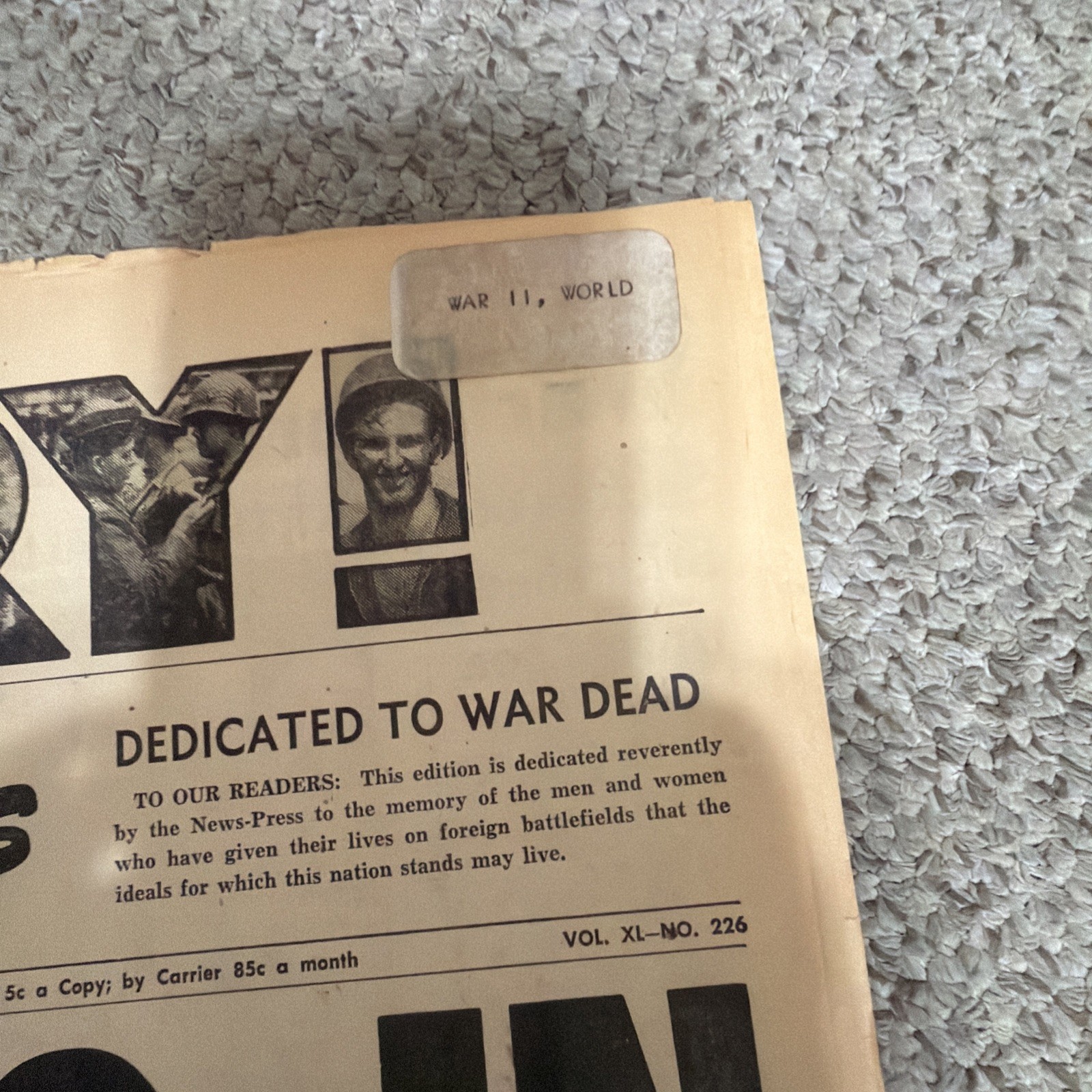 Glendale News-Press May 1945 Victory Extra War Ends in Europe