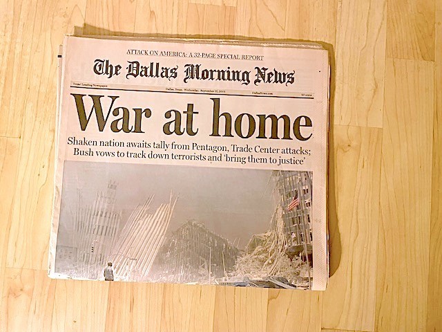 WAR AT HOME Dallas Morning News 9/11 (Special Report edition 9/12/01)